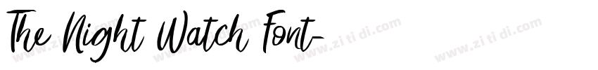 The Night Watch Font字体转换